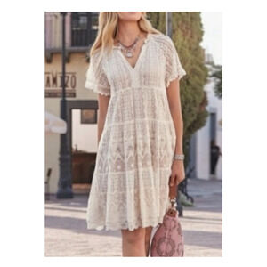 Sundance Cream Lace Mini Dress